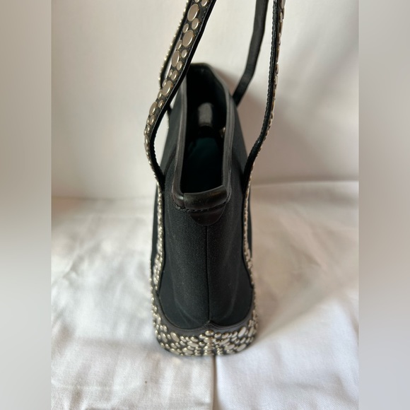 BCBGMAXAZRIA Black Handbag W/ Silver Studs - Picture 9 of 15